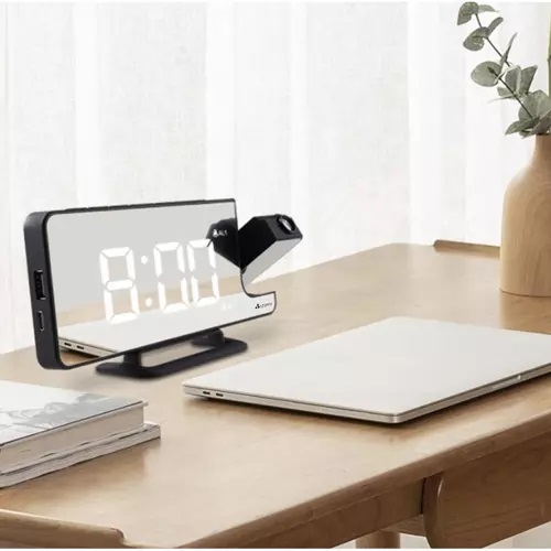 zanimiva LED budilka s projektorjem in ogledalom